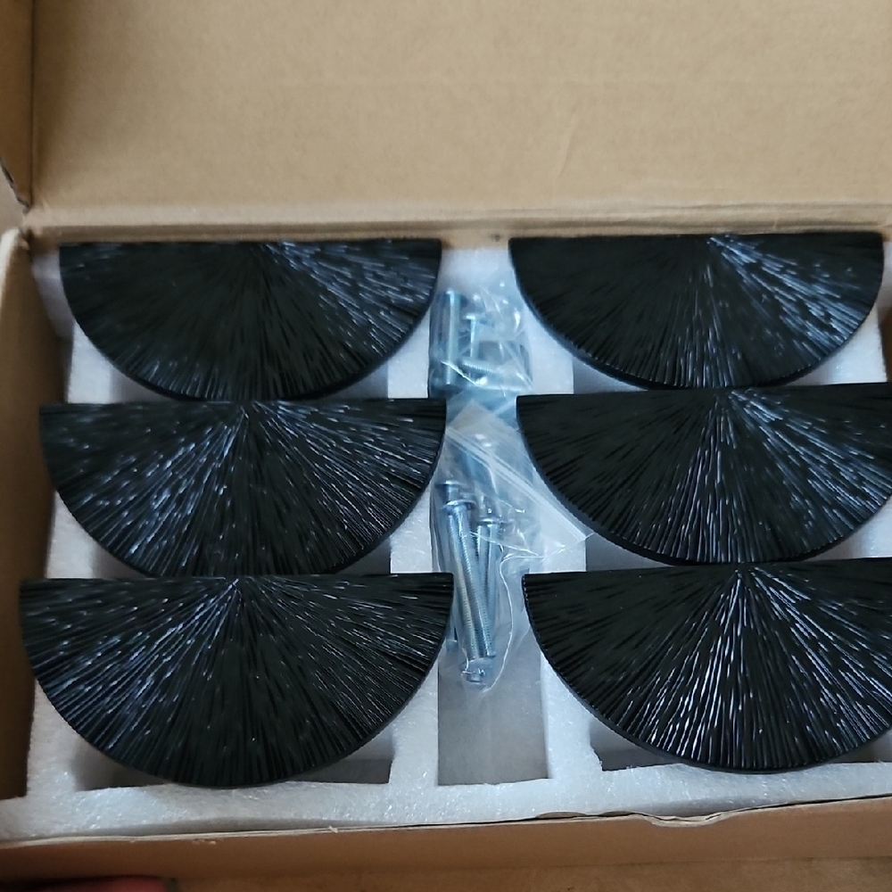 Set of Black Semi-Circle Drawer Pulls
